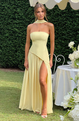 Chloe - Robe Longue Maliyah Citron