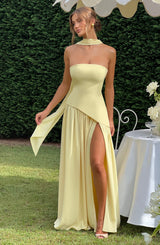 Chloe - Robe Longue Maliyah Citron