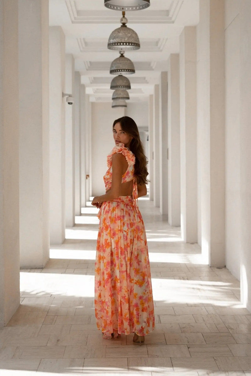 Robe longue imprimée Isla