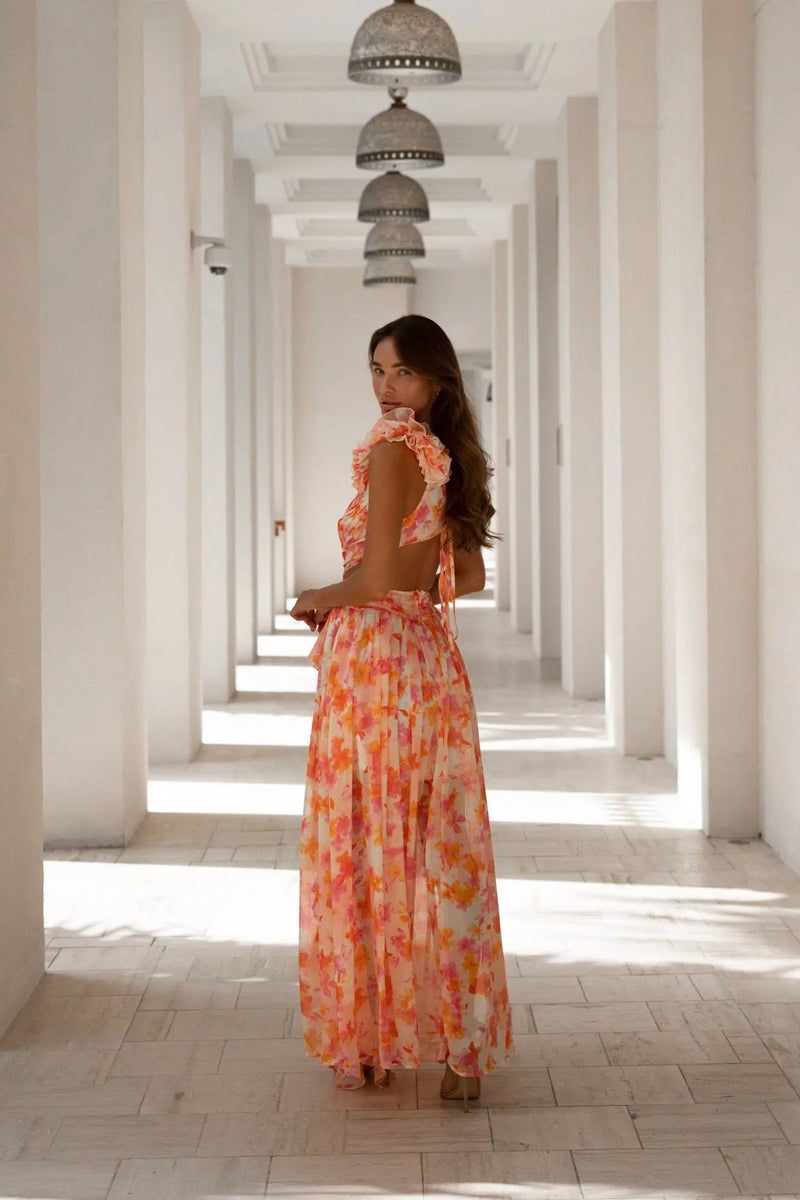 Robe longue imprimée Isla