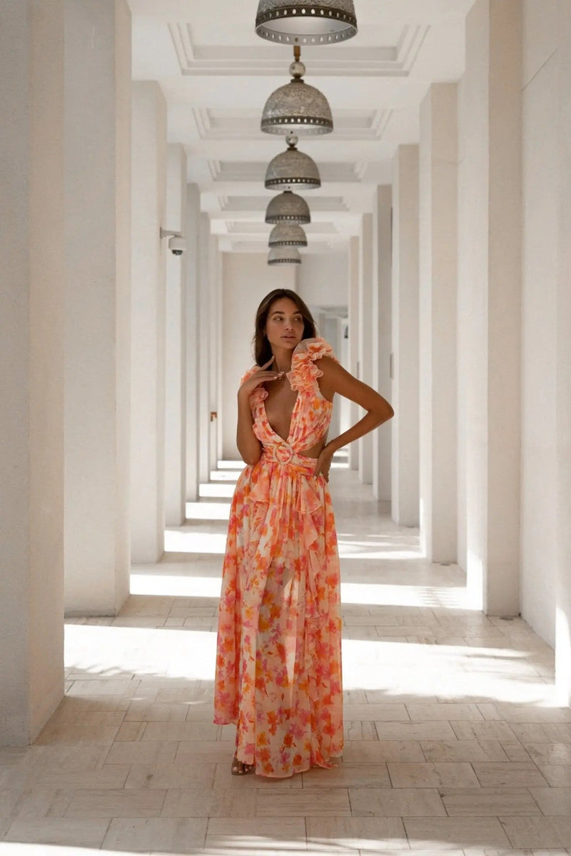 Robe longue imprimée Isla