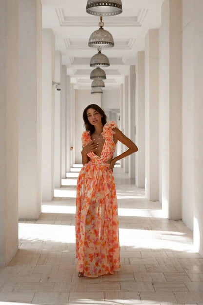 Robe longue imprimée Isla