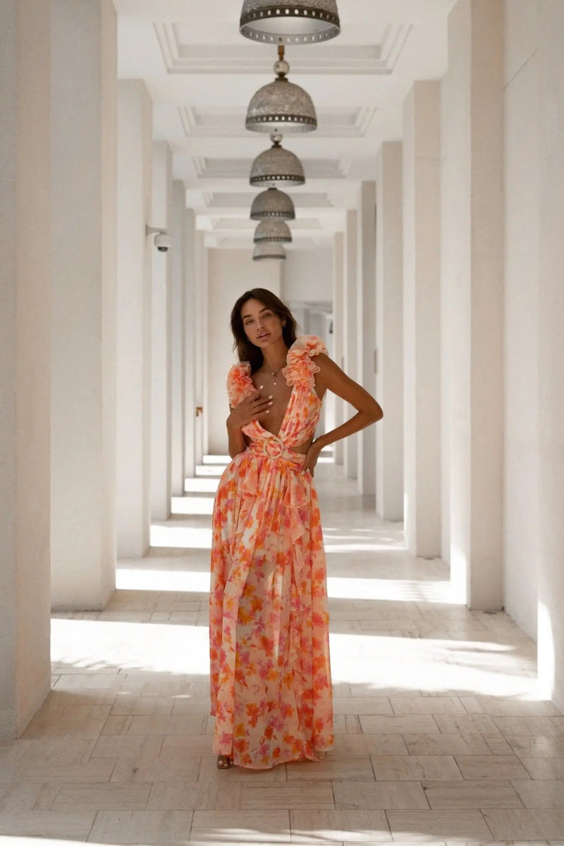 Robe longue imprimée Isla