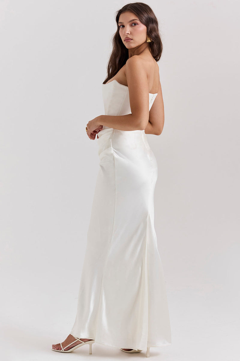 Elodie Strapless Silk Dress