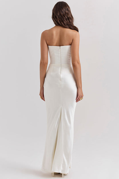 Elodie Strapless Silk Dress