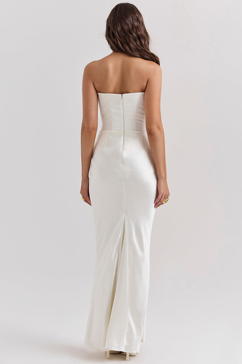 Elodie Strapless Silk Dress