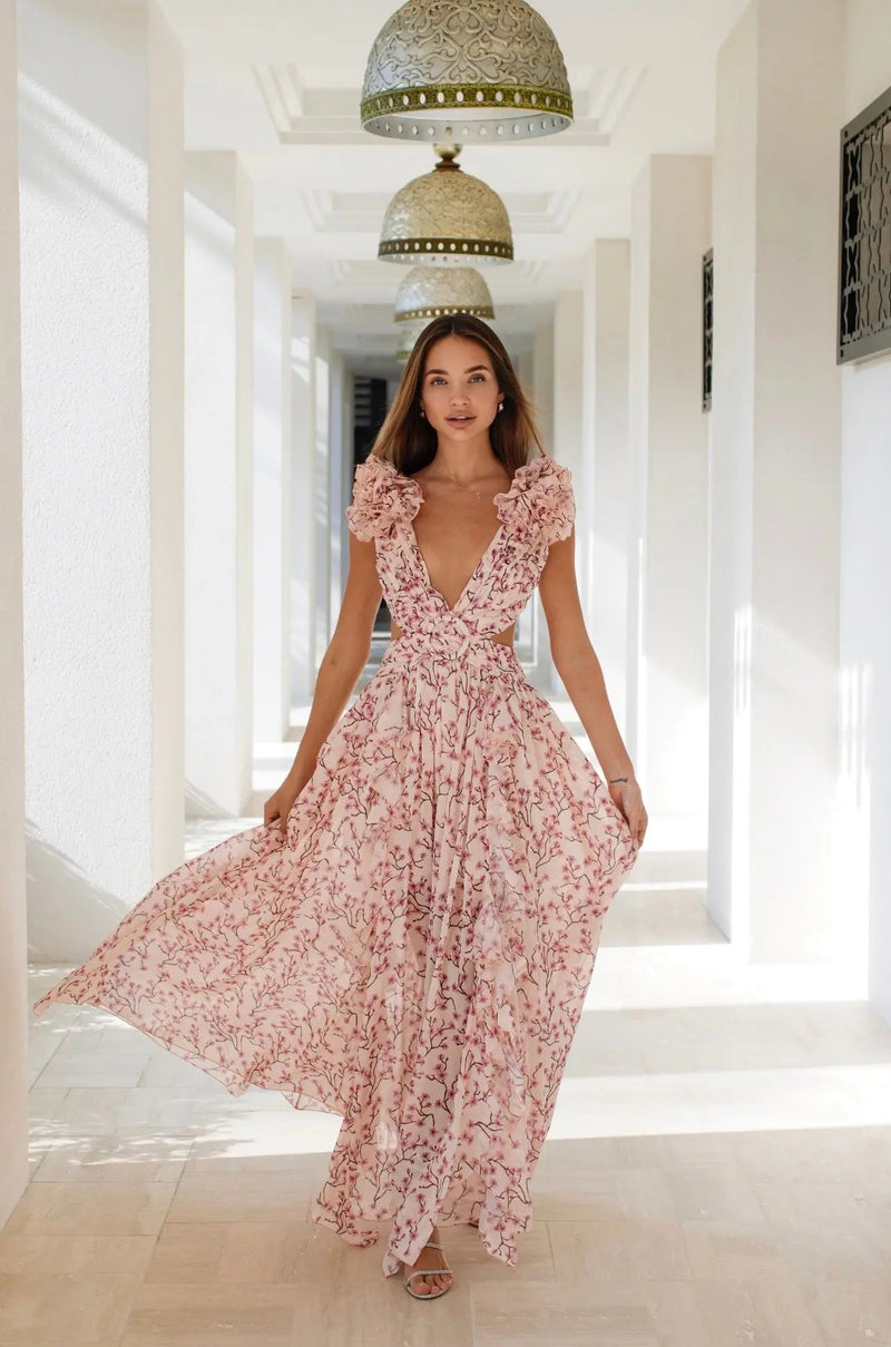 Robe longue imprimée Isla
