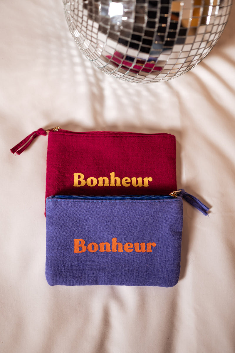 Pochette Bonheur - bordeaux