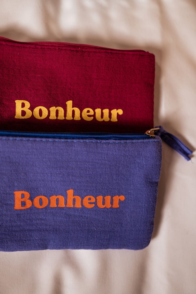 Pochette Bonheur - bordeaux