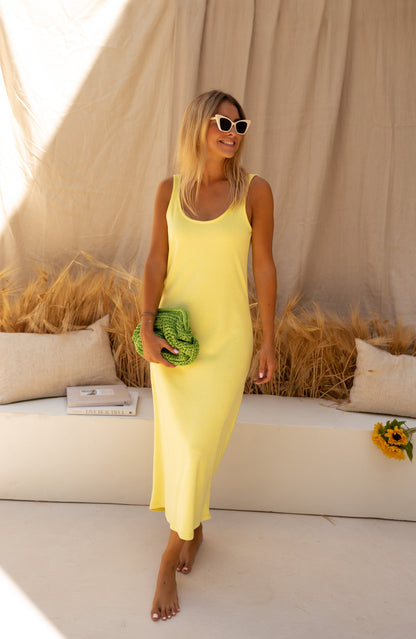 Robe Lise - jaune en éponge