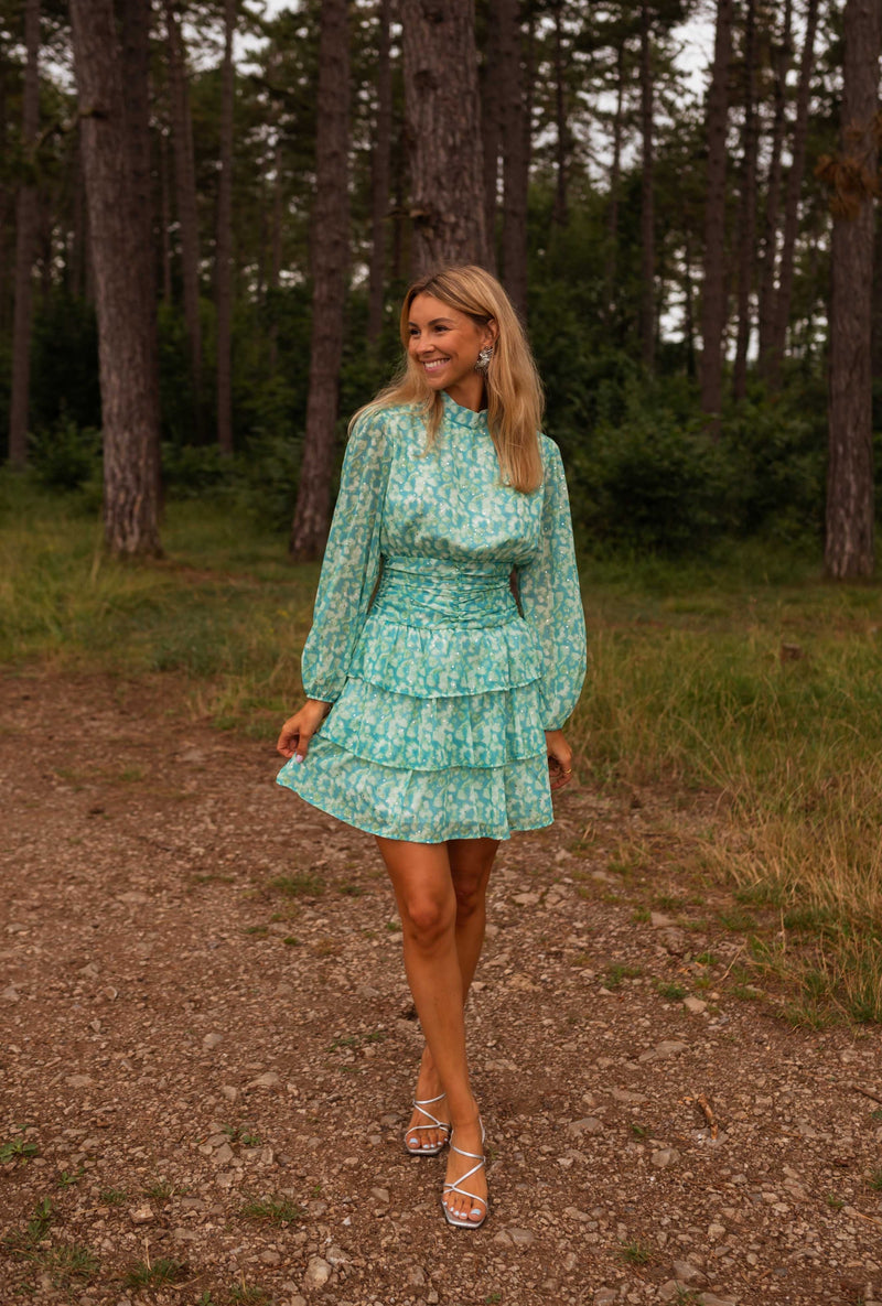 Robe Manaé - bleue et verte