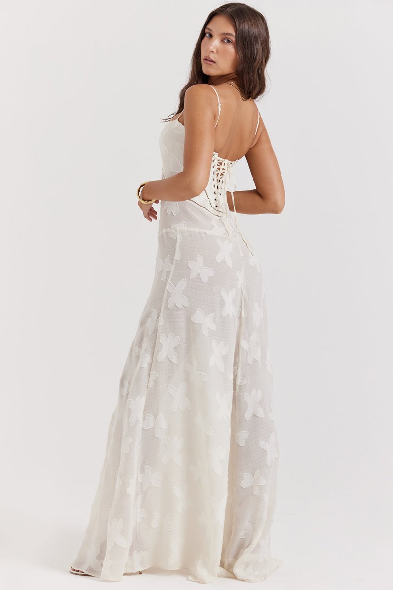 Maiah | Robe longue élégante - Blanc
