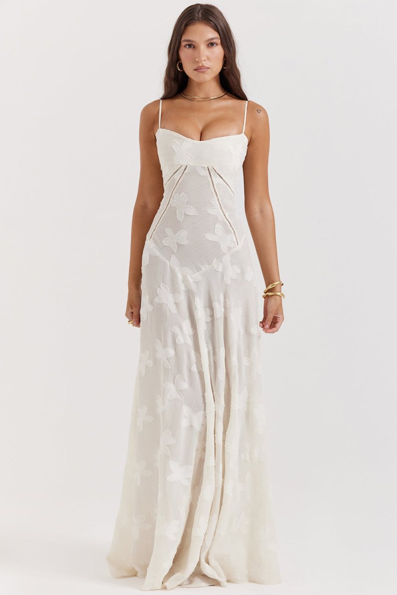 Maiah | Robe longue élégante - Blanc