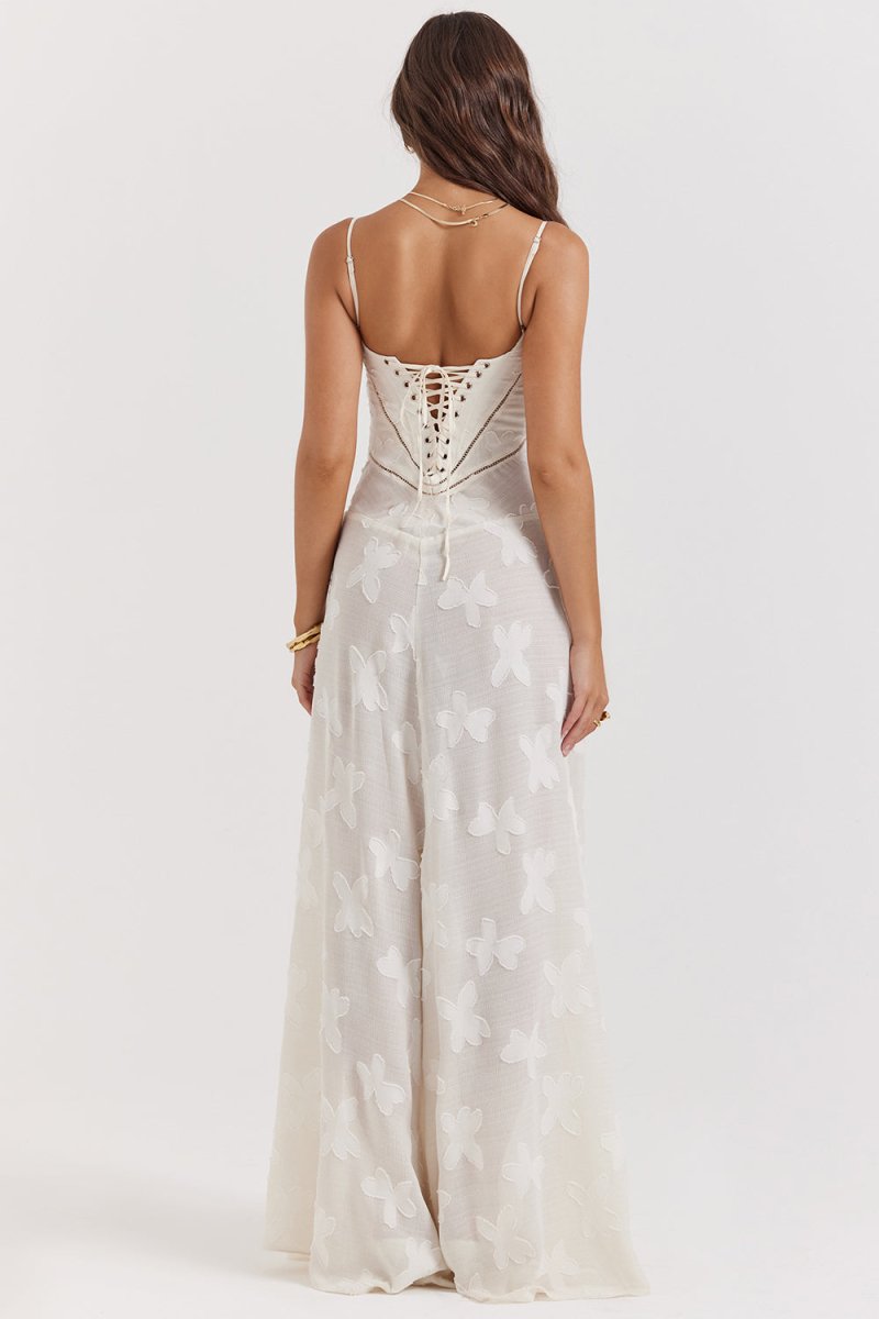Maiah | Robe longue élégante - Blanc