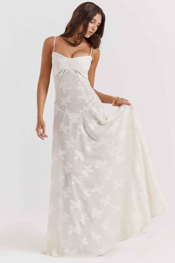 Maiah | Robe longue élégante - Blanc