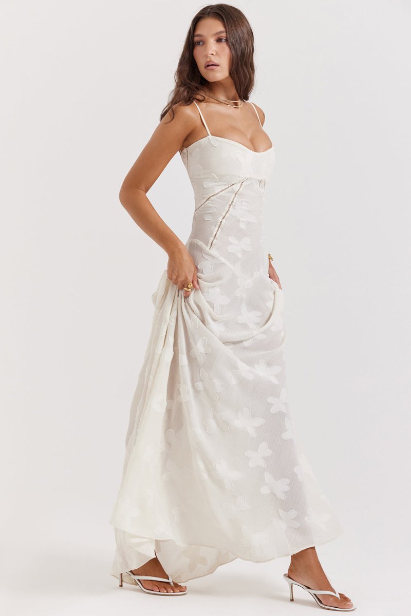 Maiah | Robe longue élégante - Blanc