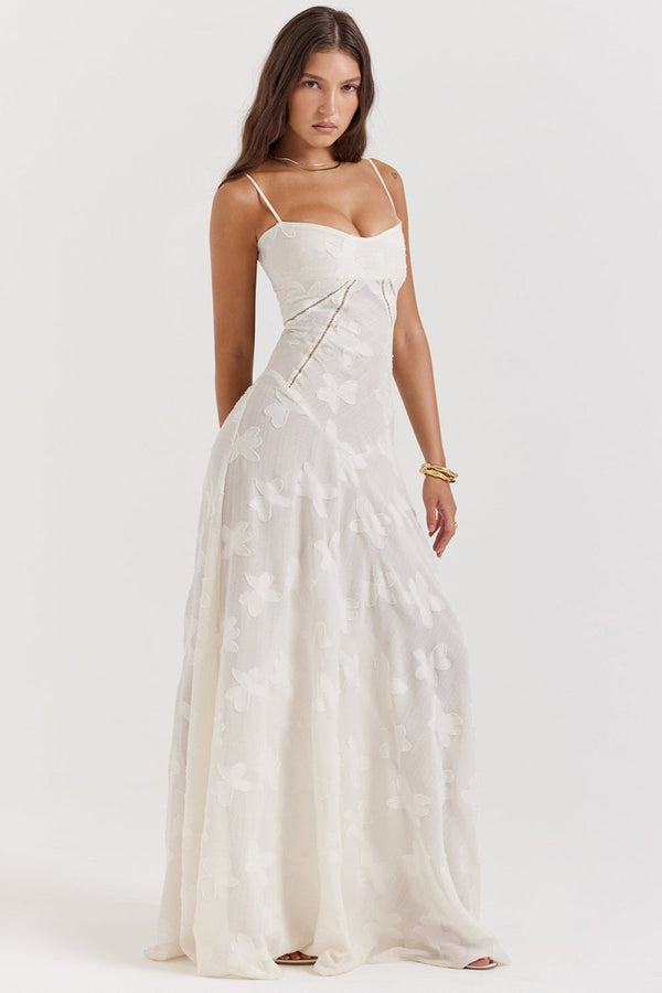 Maiah | Robe longue élégante - Blanc