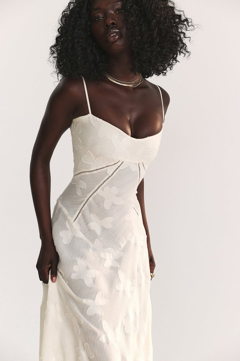 Maiah | Robe longue élégante - Blanc