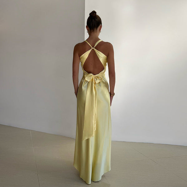 RUTH - ROBE HALTER EN SATIN
