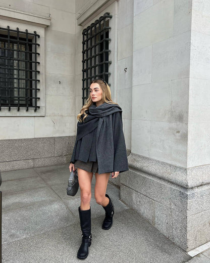 OLIVIA | Short Cape Coat